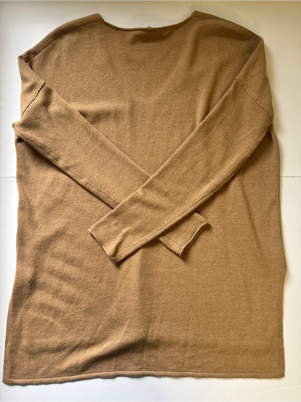 Aritizia Babaton Linen Baylor Sweater Long Sleeve Wool Blend Tan Sz M - Picture 13 of 16